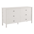 Pemberly Row Contemporary Dresser with Full-Glide Drawers in White