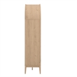 Pemberly Row Contemporary Storage Display Cabinet Bookshelf in Light Oak
