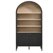 Pemberly Row Contemporary Storage Display Cabinet Bookshelf in Black