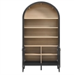 Pemberly Row Contemporary Storage Display Cabinet Bookshelf in Black