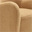 Pemberly Row Contemporary Swivel Accent Chair in Camel Walnut