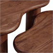Pemberly Row Contemporary Mango Wood Nesting Coffee Table Set in Walnut