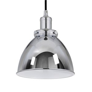 Pemberly Row Modern / Contemporary 8&quot Polished Nickel Metal Pendant