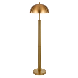 Pemberly Row Handcrafted Mid-Century 15&quot Brass Metal Floor Lamp
