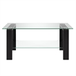 Pemberly Row Handcrafted Contemporary Black Bronze Coffee Table