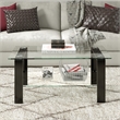 Pemberly Row Handcrafted Contemporary Black Bronze Coffee Table