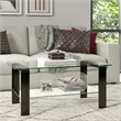 Pemberly Row Handcrafted Contemporary Black Bronze Coffee Table
