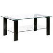 Pemberly Row Handcrafted Contemporary Black Bronze Coffee Table