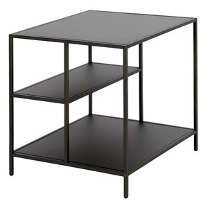 Pemberly Row Contemporary 20&quot Blackened Bronze Metal Side Table