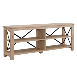 Pemberly Row Modern / Contemporary 62&quot White Oak/Metal TV Stand