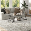Pemberly Row Handcrafted Industrial Black Bronze Coffee Table