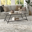Pemberly Row Handcrafted Industrial Black Bronze Coffee Table