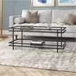 Pemberly Row Handcrafted Contemporary 45 in. Black Bronze Coffee Table