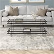 Pemberly Row Handcrafted Contemporary 45 in. Black Bronze Coffee Table