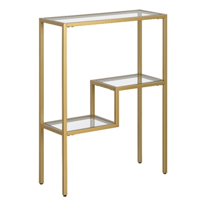 Pemberly Row Handcrafted Contemporary 22&quot Gold Console Table