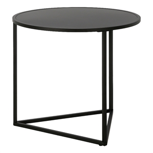 Pemberly Row Scandinavian Handcrafted Contemporary 24&quot Black Side Table