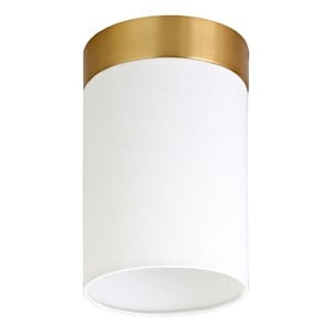 Pemberly Row Handcrafted Contemporary 6&quot Gold Semi Flush Mount