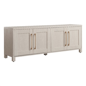 Pemberly Row Classic Modern / Contemporary 68&quot Alder White TV Stand