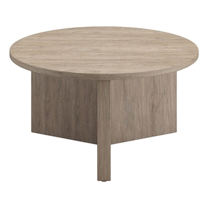 Pemberly Row Contemporary 32&quot Antiqued Gray Oak Coffee Table