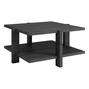 Pemberly Row Scandinavian Contemporary 34.66&quot Charcoal Gray Coffee Table