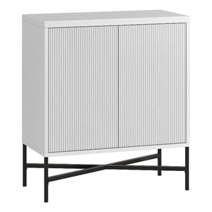 Pemberly Row Modern / Contemporary 28&quot White MDF/PVC Accent Cabinet
