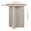 Pemberly Row Engineered Wood Side Table with Round Top in Alder White