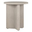 Pemberly Row Engineered Wood Side Table with Round Top in Alder White