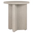 Pemberly Row Engineered Wood Side Table with Round Top in Alder White