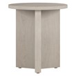 Pemberly Row Engineered Wood Side Table with Round Top in Alder White