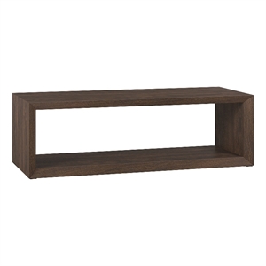 Pemberly Row Modern / Contemporary 58&quot Alder Brown MDF Coffee Table