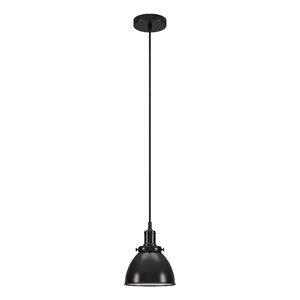 Pemberly Row Contemporary 8&quot Blackened Bronze/Blackened Bronze Metal Pendant