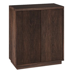 Pemberly Row Contemporary 27.75&quot Alder Brown MDF Accent Cabinet