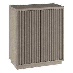 Pemberly Row Contemporary 27.75&quot Antiqued Gray Oak MDF Accent Cabinet
