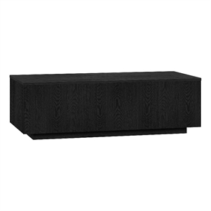 Pemberly Row Contemporary 47.5&quot Black Grain MDF Coffee Table