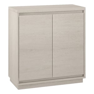 Pemberly Row Contemporary 30&quot Alder White MDF Accent Cabinet