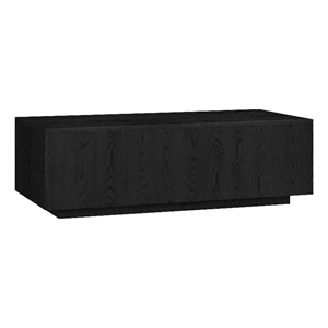 Pemberly Row Contemporary 47.5&quot Black Grain MDF Coffee Table