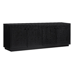 Pemberly Row Classic Transitional 69.63&quot Black Grain MDF TV Stand