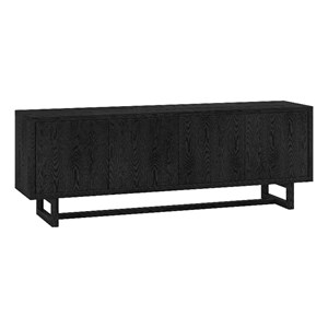 Pemberly Row Modern / Contemporary 68&quot Black Grain MDF TV Stand