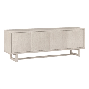 Pemberly Row Classic Contemporary 68&quot Alder White MDF TV Stand