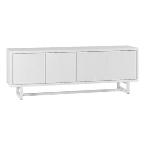 Pemberly Row Classic Modern / Contemporary 68&quot White MDF TV Stand