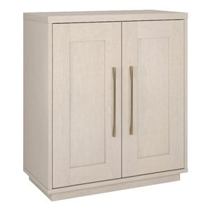 Pemberly Row Contemporary 28&quot Alder White MDF Accent Cabinet
