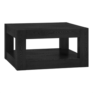 Pemberly Row Modern / Contemporary 32&quot Black Grain MDF Coffee Table