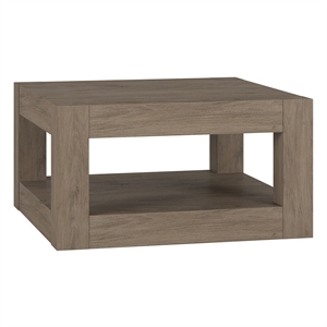 Pemberly Row Contemporary 32&quot Antiqued Gray Oak MDF Coffee Table