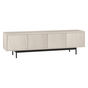 Pemberly Row Transitional 69.5&quot Alder White MDF/Metal TV Stand