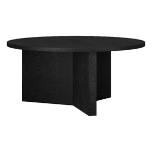 Pemberly Row Scandinavian Contemporary 36&quot Black Grain MDF Coffee Table