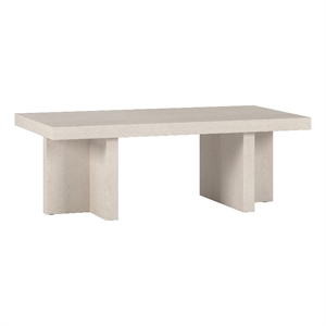 Pemberly Row Modern / Contemporary 44&quot Alder White MDF Coffee Table
