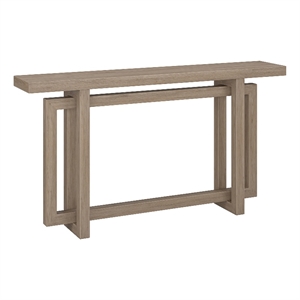 Pemberly Row Contemporary 55&quot Antiqued Gray Oak MDF Console Table
