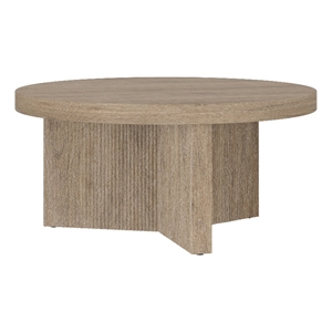 Pemberly Row Contemporary 32&quot Antiqued Gray Oak MDF/PVC Coffee Table