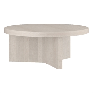 Pemberly Row Contemporary 36&quot Alder White MDF/PVC Coffee Table