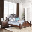 Pemberly Row 2pc Cherry Solid Wood Panel Bedroom Set - King + Nightstand